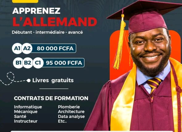 Cours d'allemand à Yaoundé – Institut Mozart, niveaux A1 à C1, livres gratuits